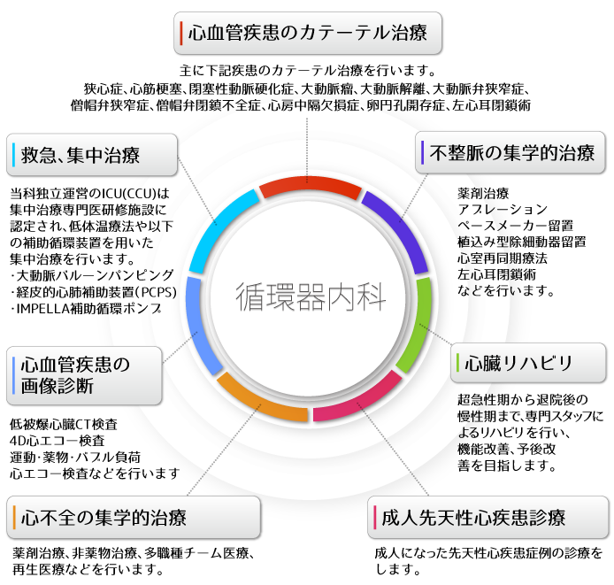循環器内科7つの柱の図解